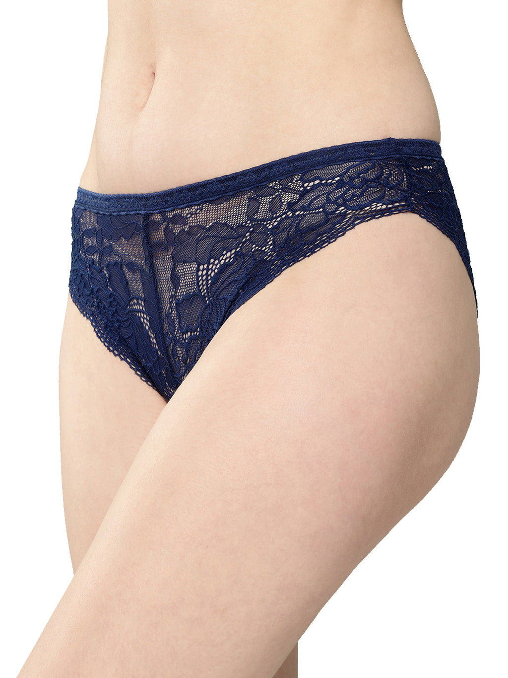 Women's Solid Mid Rise Bikini Lace Brief (Pack of 2)