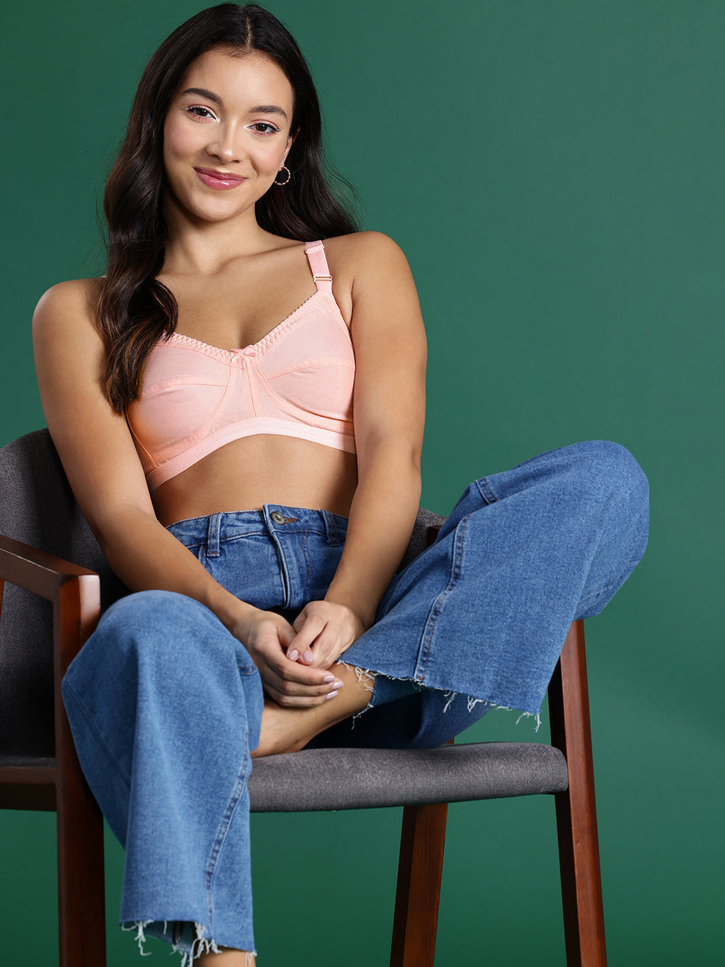 Peach T Shirt Bra