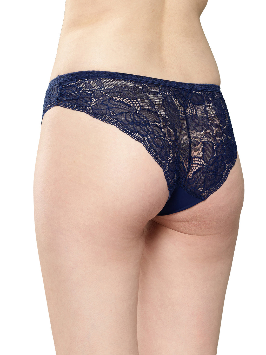 Women's Solid Mid Rise Bikini Lace Brief (Pack of 2)