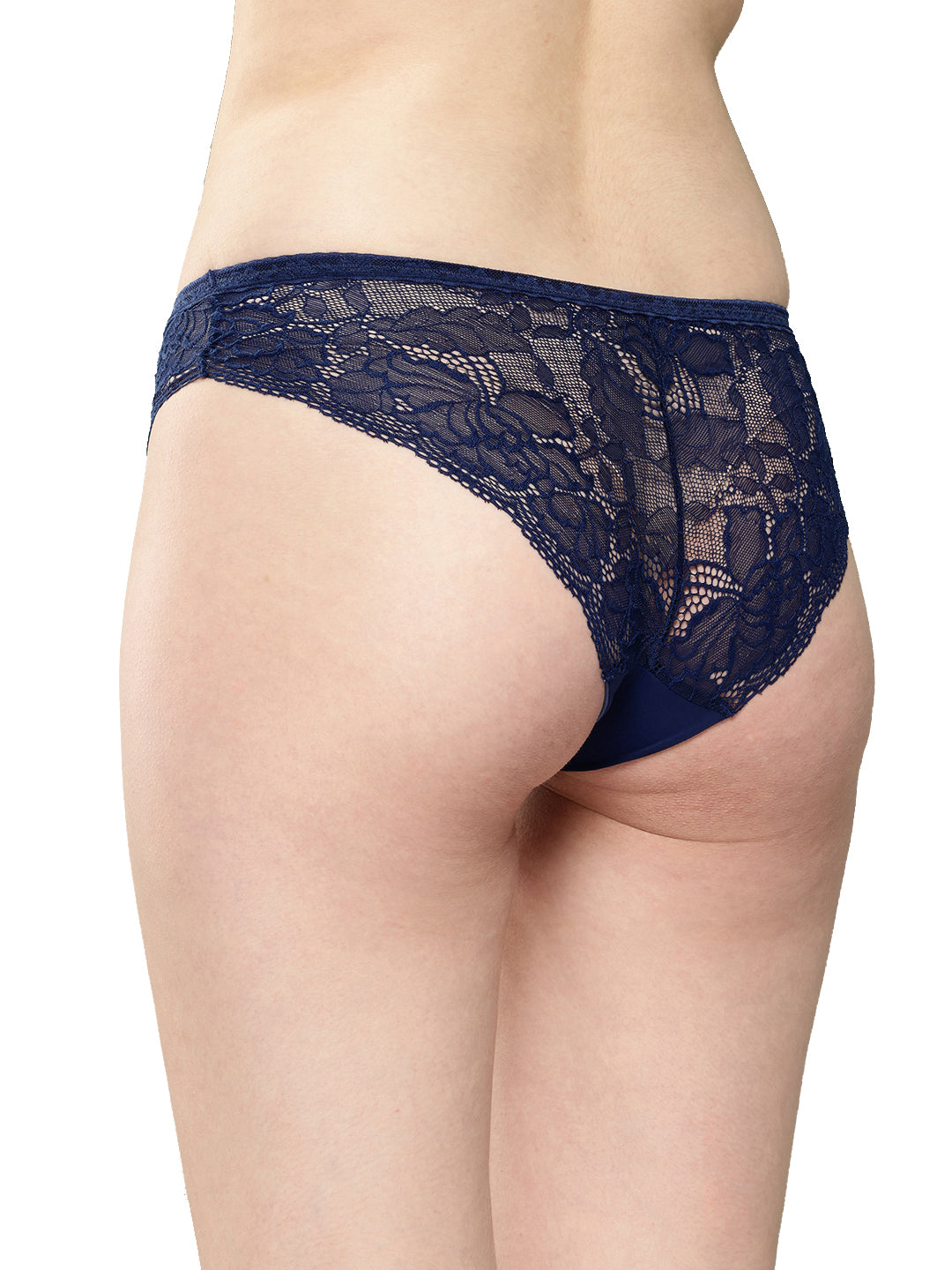 Women's Solid Mid Rise Bikini Lace Brief (Pack of 2)