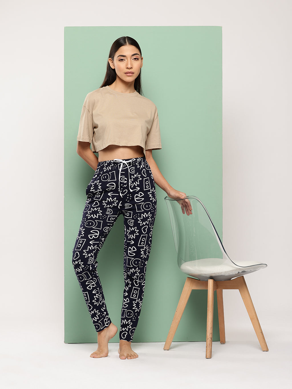 Women’s Printed Mid-Rise Lounge Pant