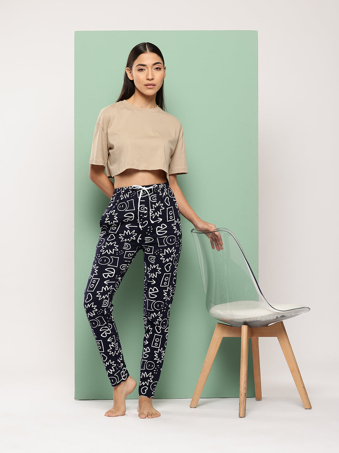 Women’s Printed Mid-Rise Lounge Pant