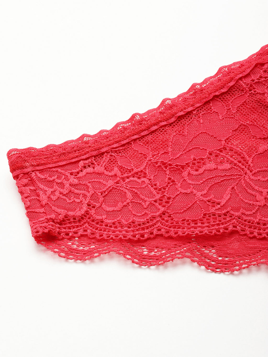 Women's Solid Mid Rise Bikini Lace Brief