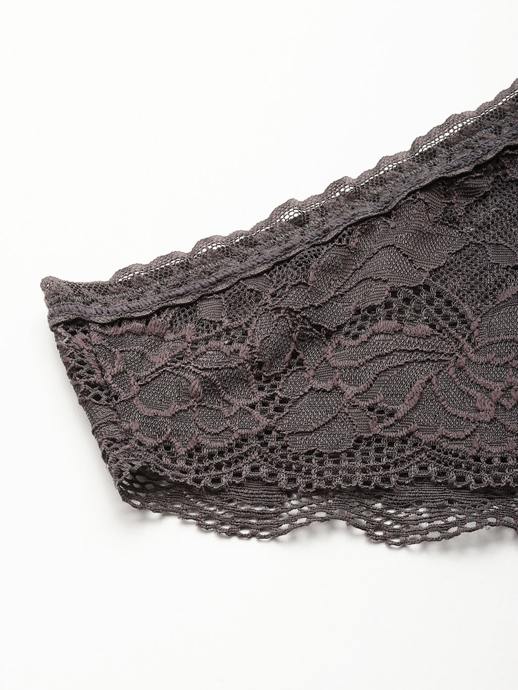 Women's Solid Mid Rise Bikini Lace Brief