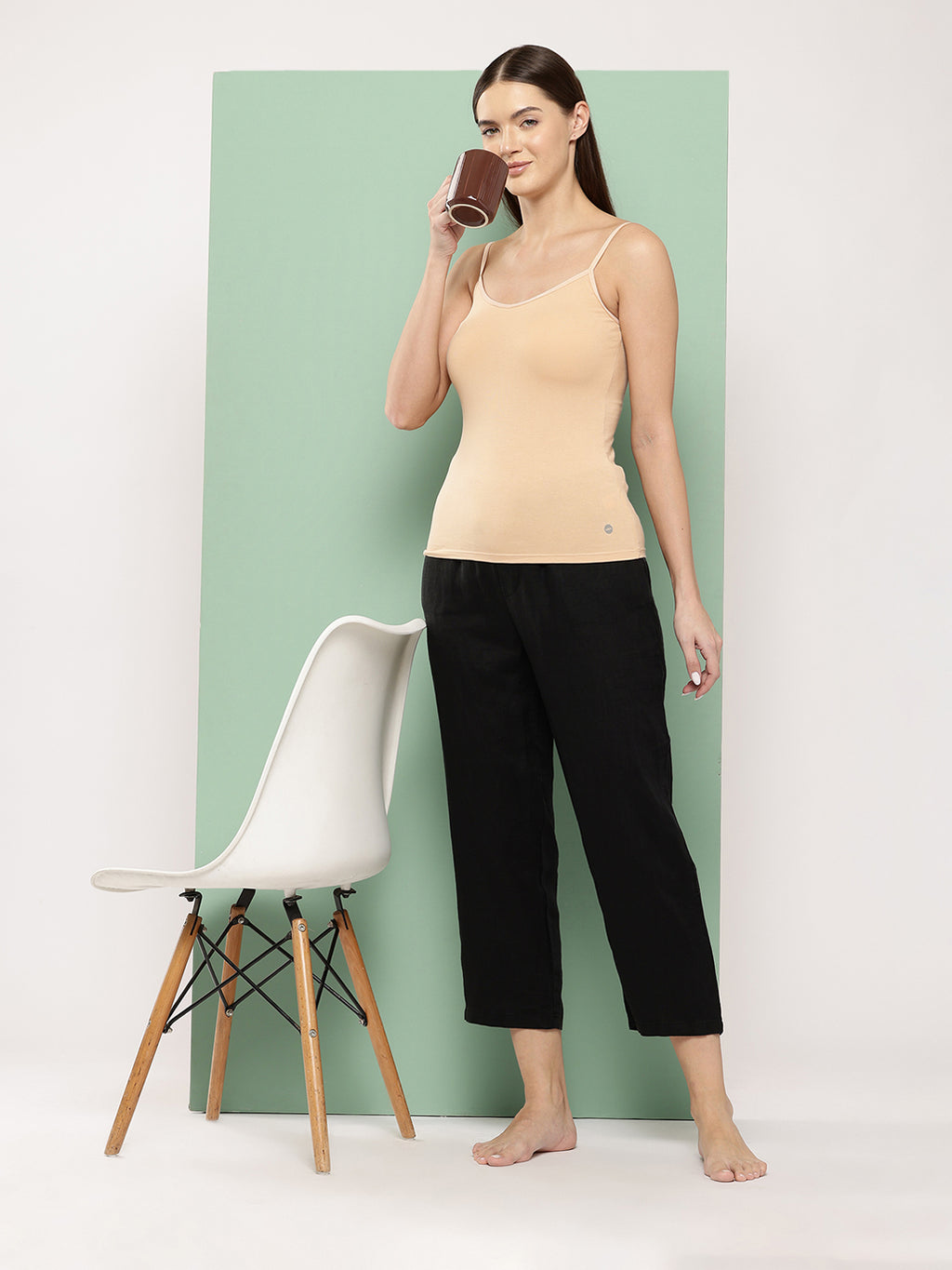 Women’s Solid V-Neck Sleeveless Tank Top Camisole (Pack of 2)