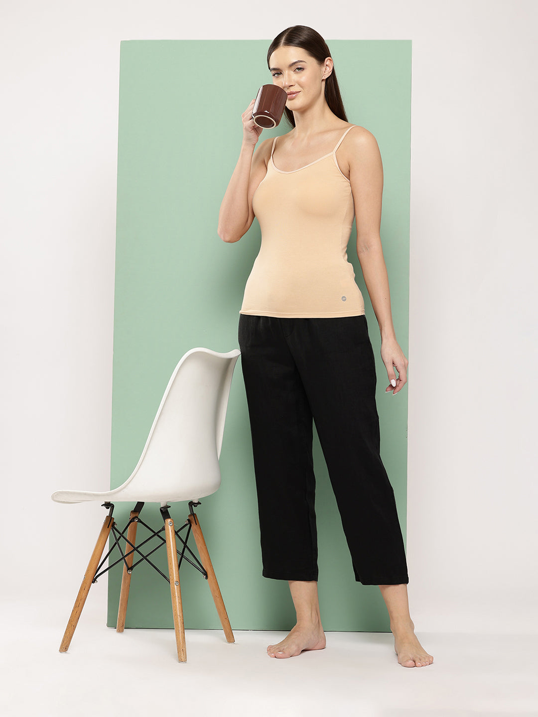 Women’s Solid V-Neck Sleeveless Tank Top Camisole (Pack of 2)