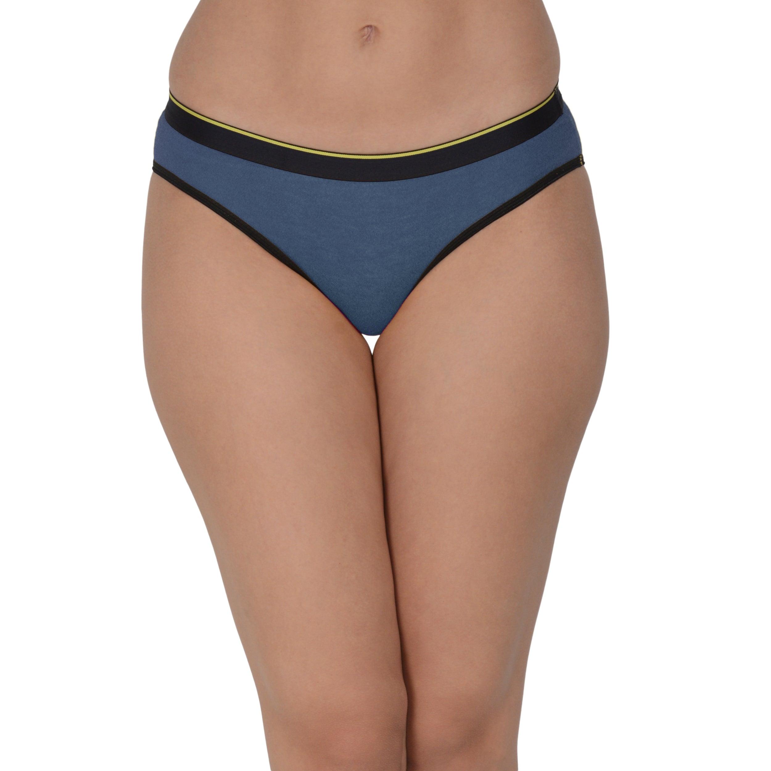 Women's Solid 4 Way Stretch Bikini Brief Pack of 3 with Modal Fabric | MM-BIKINI-S001-3 | Leading Lady